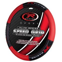 Plasticolor Red R Racing Sport Steering Wheel Cover