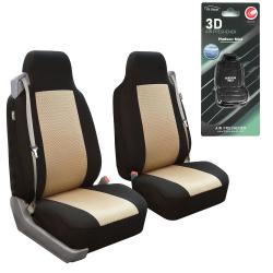 FH Group All Purpose Built In Seatbelt Classic Cloth Seat Covers Front Set
