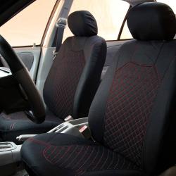 FH Group Quilted Flat Cloth Seat Covers Front